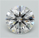 Lab Grown Diamond 1.18 Carats, Round with Ideal Cut, D Color, VVS2 Clarity and Certified by IGI