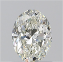 Natural Diamond 0.90 Carats, Oval with  Cut, H Color, VVS1 Clarity and Certified by IGI