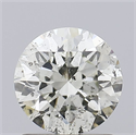 Natural Diamond 1.03 Carats, Round with Excellent Cut, L Color, I1 Clarity and Certified by GIA