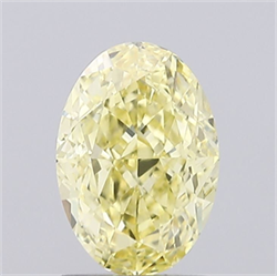 Picture of Lab Grown Diamond 1.61 Carats, Oval with  Cut, Fancy Intense Yellow Color, VVS2 Clarity and Certified by IGI
