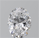 Natural Diamond 0.51 Carats, Oval with  Cut, D Color, SI2 Clarity and Certified by GIA