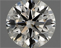 Natural Diamond 0.71 Carats, Round with Excellent Cut, K Color, VVS2 Clarity and Certified by GIA