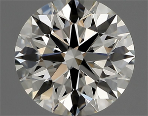 Picture of Natural Diamond 0.71 Carats, Round with Excellent Cut, K Color, VVS2 Clarity and Certified by GIA