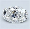 Natural Diamond 2.03 Carats, Oval with  Cut, E Color, VS2 Clarity and Certified by GIA