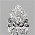 Natural Diamond 0.16 Carats, Pear with  Cut, E Color, VVS2 Clarity and Certified by IGI