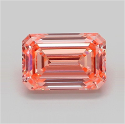 Picture of Lab Grown Diamond 2.15 Carats, Emerald with  Cut, Fancy Vivid Pink Color, VVS2 Clarity and Certified by IGI