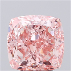 Picture of Lab Grown Diamond 3.08 Carats, CUSHION MODIFIED with  Cut, Fancy Vivid Pink Color, VVS2 Clarity and Certified by IGI