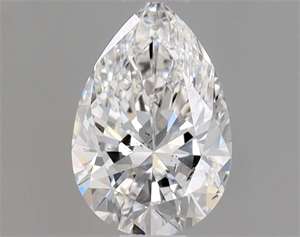 Picture of Natural Diamond 0.55 Carats, Pear with  Cut, E Color, SI2 Clarity and Certified by GIA