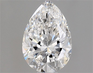 Picture of Natural Diamond 0.55 Carats, Pear with  Cut, E Color, SI2 Clarity and Certified by GIA