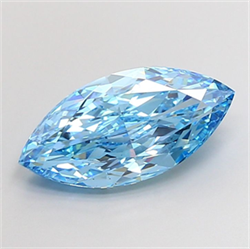 Picture of Lab Grown Diamond 5.07 Carats, Marquise with  Cut, Fancy Vivid Blue Color, VS1 Clarity and Certified by IGI