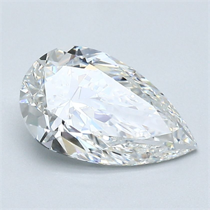 Foto Diamante Natural 1.70 quilates, De pera , Color F, claridad VVS2 y certificado GIA de