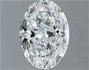 Natural Diamond 1.37 Carats, Oval with  Cut, F Color, VS1 Clarity and Certified by GIA