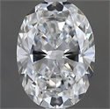 Natural Diamond 0.70 Carats, Oval with  Cut, G Color, VVS2 Clarity and Certified by GIA