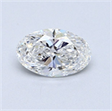 Natural Diamond 0.61 Carats, Oval with  Cut, E Color, SI1 Clarity and Certified by GIA