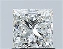 Natural Diamond 1.00 Carats, Princess with  Cut, I Color, VVS2 Clarity and Certified by GIA