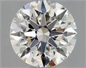 Natural Diamond 0.50 Carats, Round with Excellent Cut, H Color, VS2 Clarity and Certified by GIA