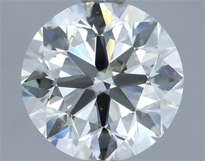 Picture of Natural Diamond 2.90 Carats, Round with Excellent Cut, J Color, SI1 Clarity and Certified by IGI