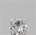 Diamante Natural 0.52 quilates, Princesa , Color E, claridad VS2 y certificado GIA