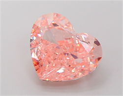 Picture of Lab Grown Diamond 5.14 Carats, Heart with  Cut, Fancy Vivid Pink Color, VVS2 Clarity and Certified by IGI