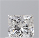 Natural Diamond 0.62 Carats, Princess with  Cut, E Color, VS2 Clarity and Certified by GIA