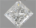 Natural Diamond 0.70 Carats, Princess with  Cut, H Color, IF Clarity and Certified by IGI