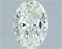 Natural Diamond 1.00 Carats, Oval with  Cut, I Color, VVS1 Clarity and Certified by IGI