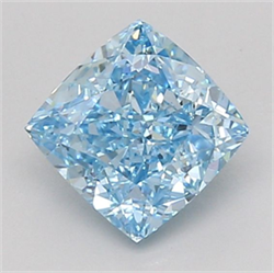 Picture of Lab Grown Diamond 1.54 Carats, CUSHION MODIFIED with  Cut, Fancy Vivid Blue Color, VVS2 Clarity and Certified by IGI