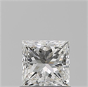 Natural Diamond 0.80 Carats, Princess with  Cut, H Color, VVS2 Clarity and Certified by GIA
