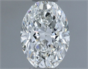 Natural Diamond 0.50 Carats, Oval with  Cut, H Color, VVS2 Clarity and Certified by IGI