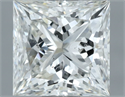 Natural Diamond 1.00 Carats, Princess with  Cut, I Color, SI2 Clarity and Certified by GIA