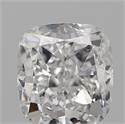 Natural Diamond 0.71 Carats, Cushion with  Cut, D Color, SI1 Clarity and Certified by GIA