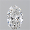 Natural Diamond 1.30 Carats, Oval with  Cut, F Color, SI1 Clarity and Certified by GIA