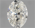Natural Diamond 0.90 Carats, Oval with  Cut, H Color, VS2 Clarity and Certified by GIA