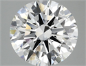 Lab Grown Diamond 2.53 Carats, Round with Ideal Cut, D Color, VVS2 Clarity and Certified by IGI
