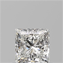 Natural Diamond 0.63 Carats, Princess with  Cut, G Color, VVS2 Clarity and Certified by GIA