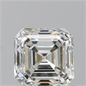 Natural Diamond 0.80 Carats, Asscher with  Cut, J Color, VVS1 Clarity and Certified by GIA