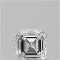 Natural Diamond 0.51 Carats, Asscher with  Cut, E Color, VVS2 Clarity and Certified by GIA