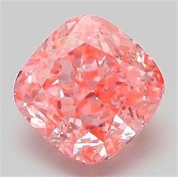 Picture of Lab Grown Diamond 2.06 Carats, CUSHION MODIFIED with  Cut, Fancy Vivid Pink Color, VS2 Clarity and Certified by IGI