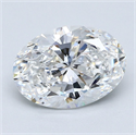 Diamante Natural 2.51 quilates, Ovalado , Color F, claridad VS2 y certificado GIA
