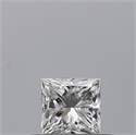 Natural Diamond 0.25 Carats, Princess with  Cut, D Color, VS2 Clarity and Certified by GIA