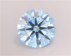 Picture of Lab Grown Diamond 1.65 Carats, Round with Ideal Cut, Fancy Vivid Blue Color, VS2 Clarity and Certified by IGI