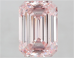 Picture of Lab Grown Diamond 3.01 Carats, Emerald with  Cut, Fancy Pink Color, VS2 Clarity and Certified by IGI