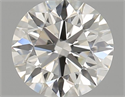 Natural Diamond 0.70 Carats, Round with Excellent Cut, J Color, IF Clarity and Certified by GIA