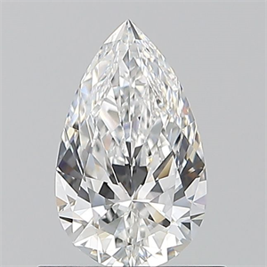 Picture of Natural Diamond 0.61 Carats, Pear with  Cut, E Color, VVS2 Clarity and Certified by GIA