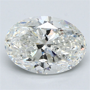 Picture of Natural Diamond 3.02 Carats, Oval with  Cut, H Color, SI2 Clarity and Certified by GIA