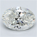 Diamante Natural 3.02 quilates, Ovalado , Color H, claridad SI2 y certificado GIA