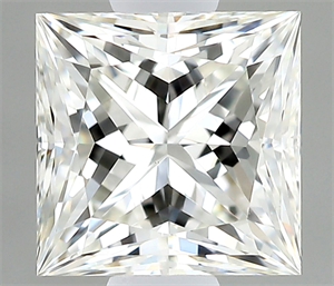 Picture of Natural Diamond 0.51 Carats, Princess with  Cut, H Color, VVS2 Clarity and Certified by IGI