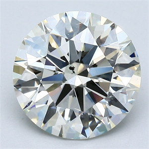 Picture of Natural Diamond 3.01 Carats, Round with Excellent Cut, K Color, SI2 Clarity and Certified by GIA