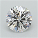 Lab Grown Diamond 1.06 Carats, Round with Ideal Cut, D Color, VVS1 Clarity and Certified by IGI