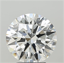Lab Grown Diamond 3.53 Carats, Round with Ideal Cut, F Color, VVS2 Clarity and Certified by IGI